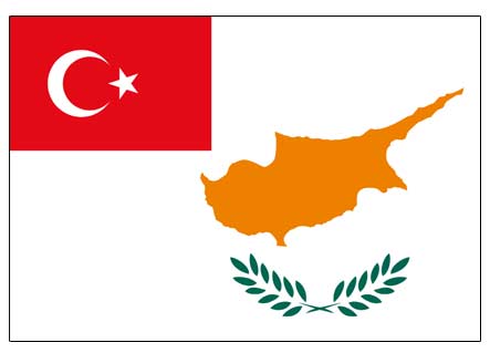 turkish, greek cypriot flags