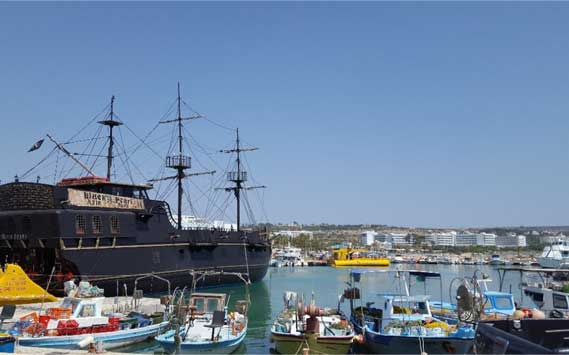 picture of a marina at nissi beach