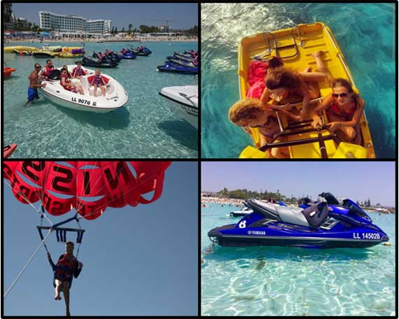 picture of water sports at nissi beach